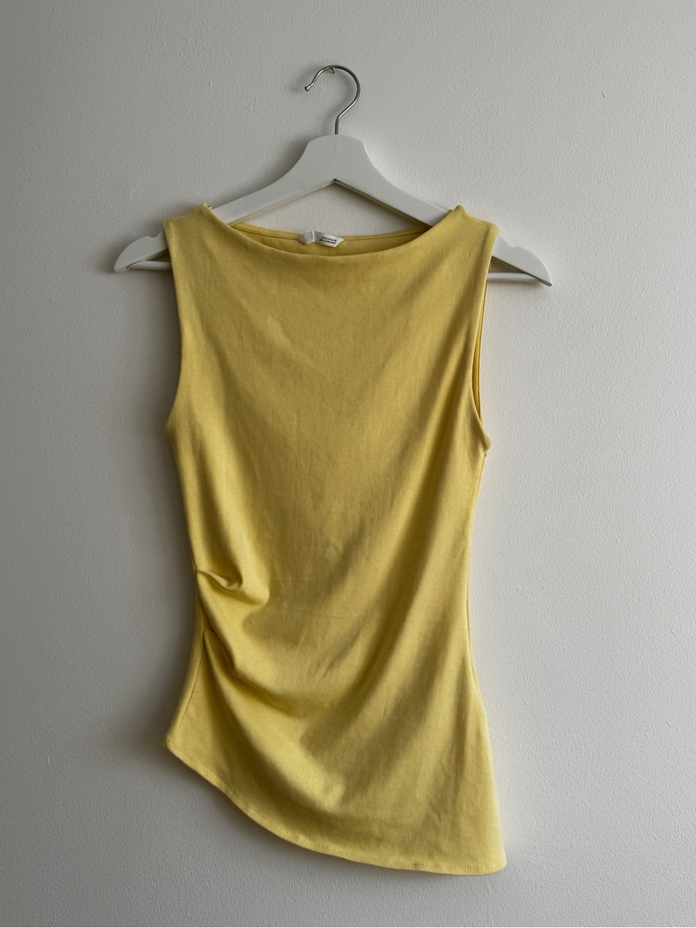 Zara Asymmetrical Ruched Sleeveless Tank